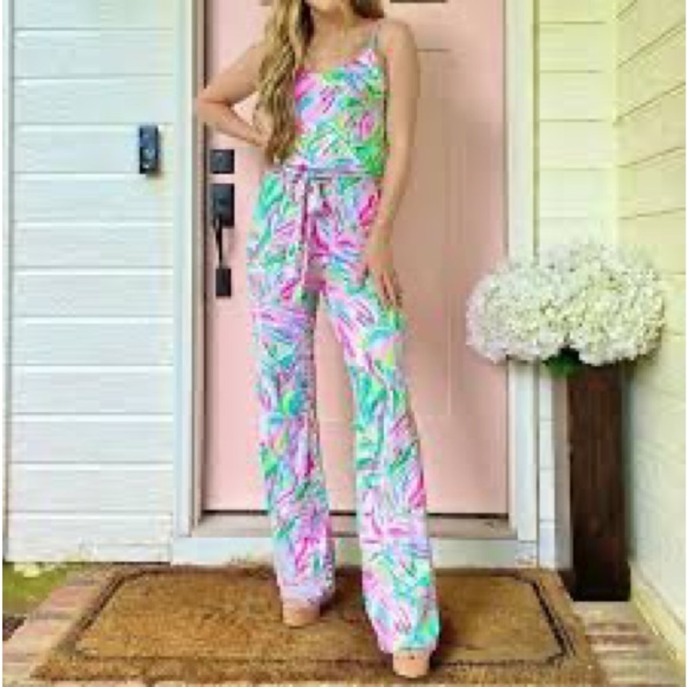 🦄 Lilly Pulitzer New With Tags Arabelle Jumpsuit in 🦄 Croc My World Print
